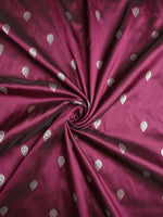 Load image into Gallery viewer, Pure Kanchipuram Pethani Silk With Unstiched Blouse By Shiv Enterprise (New Year-Wine-sd_atm)