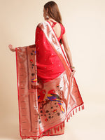 Load image into Gallery viewer, Red Color Kanchipuram Paithani Saree With Trending Zari Weaving Work (Royal Casino-Red-sd_at)