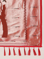 Load image into Gallery viewer, Red Color Kanchipuram Paithani Saree With Trending Zari Weaving Work (Royal Casino-Red-sd_at)