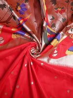Load image into Gallery viewer, Red Color Kanchipuram Paithani Saree With Trending Zari Weaving Work (Royal Casino-Red-sd_at)