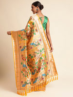 Load image into Gallery viewer, Yellow Color Kanchipuram Paithani Saree With Trending Zari Weaving Work (Pamela-Yellow-sd_at)