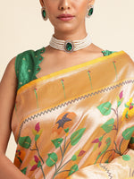 Load image into Gallery viewer, Yellow Color Kanchipuram Paithani Saree With Trending Zari Weaving Work (Pamela-Yellow-sd_at)