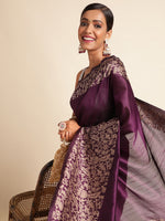 Load image into Gallery viewer, Wine Color Kanchipuram Paithani Saree With Trending Zari Weaving Work (SNL-Wine-sd_at)