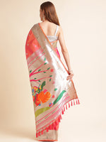 Load image into Gallery viewer, Gajri Color Banarasi Paithani Saree With Trending Zari Weaving Work (Radha Krishna-Gajri-sd_at)