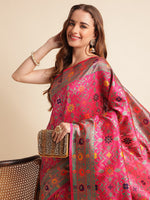 Load image into Gallery viewer, Pink Color Banarasi Silk Saree (Harrier-Pink-sd_at)