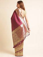Load image into Gallery viewer, Purple Color Banarasi Soft Silk Handloom Weaving Silk Saree (Tulsi-2-Purple-sd_at)