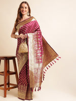 Load image into Gallery viewer, Purple Color Banarasi Soft Silk Handloom Weaving Silk Saree (Tulsi-2-Purple-sd_at)