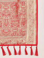 Load image into Gallery viewer, Gajri Color Banarasi Soft Silk Handloom Weaving Silk Saree (Tulsi-2-Gajri-sd_at)