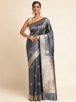Load image into Gallery viewer, Grey Color Soft Kanchivram Pethani Silk (Utsav-Grey-sd_at)