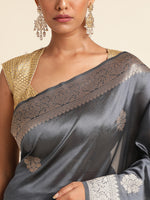 Load image into Gallery viewer, Grey Color Soft Kanchivram Pethani Silk (Utsav-Grey-sd_at)