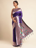 Load image into Gallery viewer, Blue Color Soft Banarasi Lichi Silk Saree (Mittoo-Blue-sd_at)