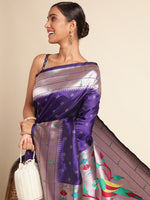 Load image into Gallery viewer, Blue Color Soft Banarasi Lichi Silk Saree (Mittoo-Blue-sd_at)