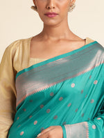 Load image into Gallery viewer, Light Blue Color Banarasi Soft Silk Handloom Weaving Silk Saree (Shalimar-Light Blue-sd_at)