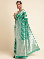 Load image into Gallery viewer, Green Color Banarasi Silk Saree(Laher-Green-sd_at)