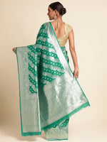 Load image into Gallery viewer, Green Color Banarasi Silk Saree(Laher-Green-sd_at)