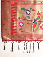 Load image into Gallery viewer, Blue Color Soft Silk Banarasi Lichi Saree (Umbrella_Paithani-Blue-sd_at)