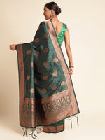 Load image into Gallery viewer, Green Color Banarasi Lichi Silk Saree (Avatar-Green-sd_at)