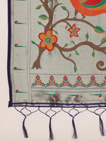 Load image into Gallery viewer, Blue Color Banarasi Lichi Soft Silk Weaving With Gold Jari Butti ( Raadhya-Blue-sd_at)