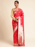 Load image into Gallery viewer, Gajri Color Kanchipuram Silk Sarees Full Weaving Silk Saree (Rasam-Gajri-sd_at)