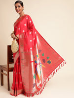 Load image into Gallery viewer, Gajri Color Kanchipuram Silk Sarees Full Weaving Silk Saree (Rasam-Gajri-sd_at)