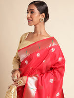 Load image into Gallery viewer, Gajri Color Kanchipuram Silk Sarees Full Weaving Silk Saree (Rasam-Gajri-sd_at)