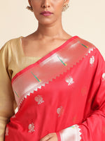 Load image into Gallery viewer, Gajri Color Kanchipuram Silk Sarees Full Weaving Silk Saree (Rasam-Gajri-sd_at)