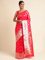 Load image into Gallery viewer, Gajri Color Banarasi Lichi Silk Saree (Mannat-Gajri-sd_at)