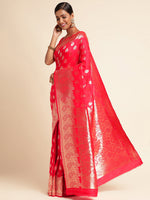 Load image into Gallery viewer, Gajri Color Banarasi Lichi Silk Saree (Mannat-Gajri-sd_at)