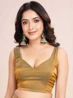 Load image into Gallery viewer, MAGNITE Women's Soft Fandy Cruch Chiffon Saree With Hand Work Lace Boarder & Comes With Unstitched Blouse Piece