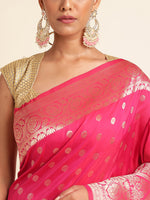 Load image into Gallery viewer, Gajri Color Banarasi Lichi Silk Saree (Vedika-Gajri-sd_at)