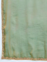 Load image into Gallery viewer, MAGNITE Women's Soft Fandy Cruch Chiffon Saree With Hand Work Lace Boarder & Comes With Unstitched Blouse Piece