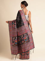 Load image into Gallery viewer, Black Color Silk Weaving (Pashmina-Black-sd_at)