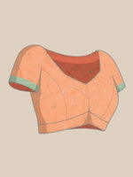 Load image into Gallery viewer, Peach Color Kanchipuram Lichi Silk Paithani Saree (Simran-Peach-sd_at)