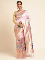 Load image into Gallery viewer, White Color Soft Kanchivram Pethani Silk (Deer-White-sd_at)