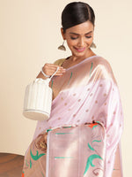 Load image into Gallery viewer, White Color Soft Kanchivram Pethani Silk (Deer-White-sd_at)