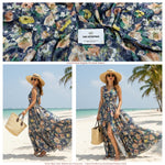 Load image into Gallery viewer, Premium Chinon Digital Printed Floral Fabric | Unstitched Designer Fabric - DC-003