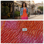 Load image into Gallery viewer, Premium Chinon Digital Printed Ombre Fabric – Designer Unstitched Fabric for Multiple Outfits-DC-001