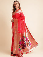 Load image into Gallery viewer, Red Color Kanchipuram Paithani Saree With Trending Zari Weaving Work (RRR-Red-sd_at)