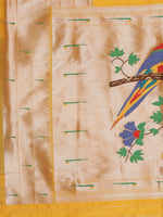 Load image into Gallery viewer, Yellow Color Kanchipuram Paithani Saree With Trending Zari Weaving Work (Pathan-Yellow-sd_at)
