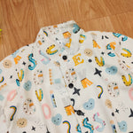 Load image into Gallery viewer, Kids' Alphabet Print Shirt and Navy Shorts Set for Boy by MAGNITE(BB_25280)