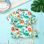 Load image into Gallery viewer, Stylish Multicolors Sky Naryeli Colourful Graphic Designer Button Front ((Combo pack For 6)) Shirt For Boy