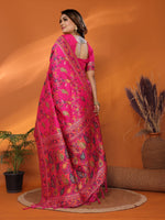 Load image into Gallery viewer, Premium Pashmina Silk Saree – Kashmiri Weaving Beauty in Pink