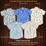Load image into Gallery viewer, 5-Shirt Combo For Kids (0-5 Years) – Perfect Mix of Fun Designs and Premium Quality Prints by MAGNITE