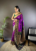 Load image into Gallery viewer, Opulent Jacquard Saree by Magnite