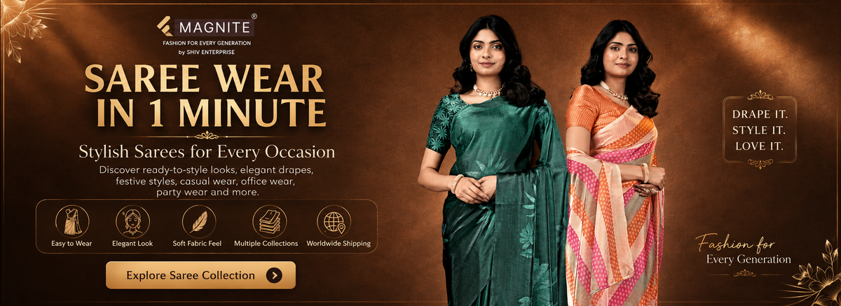 Wear sarees  in 1 minute