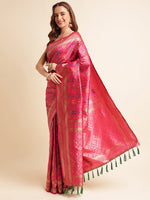 Load image into Gallery viewer, Pink Color Soft Patola Silk Saree With Zari Weaving Work (Jackson-Pink-sd_atm)
