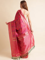 Load image into Gallery viewer, Pink Color Soft Patola Silk Saree With Zari Weaving Work (Jackson-Pink-sd_atm)
