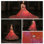 Load image into Gallery viewer, Premium Chinon Digital Printed Ombre Fabric – Designer Unstitched Fabric for Multiple Outfits-DC-001
