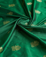 Load image into Gallery viewer, Green Color Banarasi Lichi Soft Silk Weaving With Gold Jari Butti  (Docomo-Green-sd_at)
