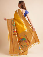 Load image into Gallery viewer, Yellow Color Kanchipuram Paithani Saree With Trending Zari Weaving Work (Royal Casino-Yellow-sd_at)
